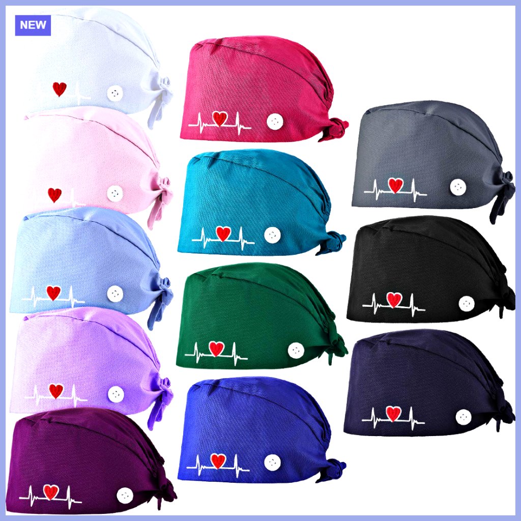 Adjustable Bouffant Nursing Scrub Surgical Cap With Sweatband